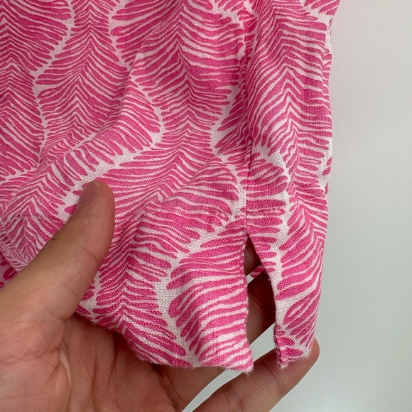 Charter club linen luxury summer short sleeve short blouse T-shirt size medium - Picture 4 of 13